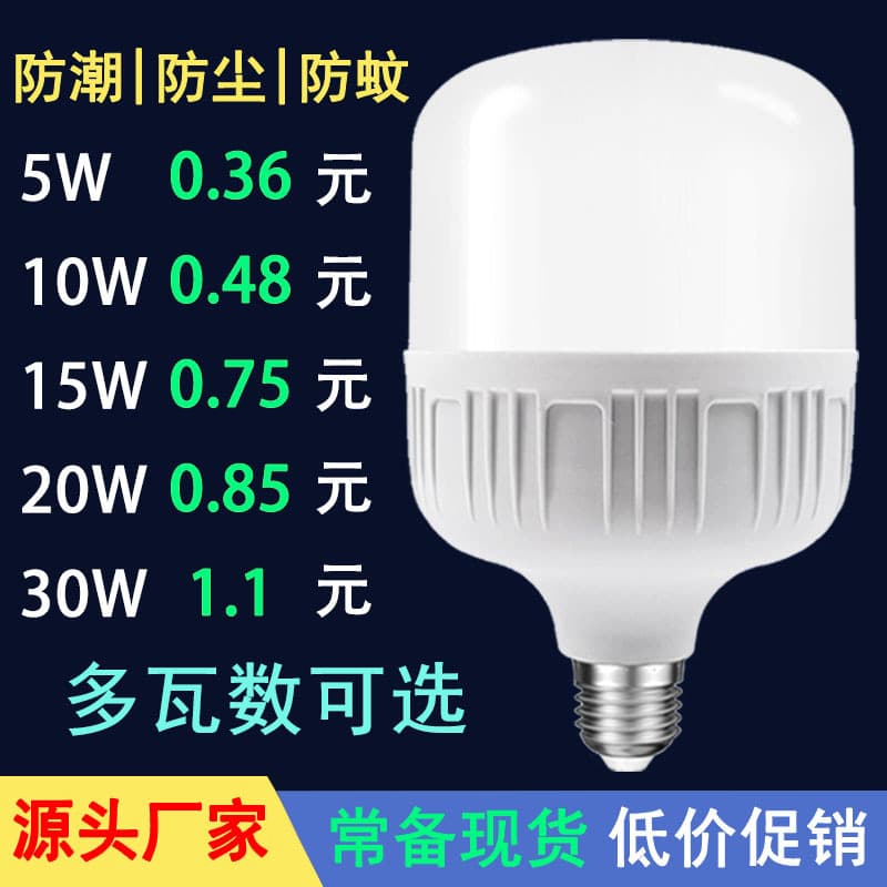 LED energy-saving lamp, ultra-bright high-quality stylish bulb for commercial and household lighting, E27 large screw base, manufacturer wholesale