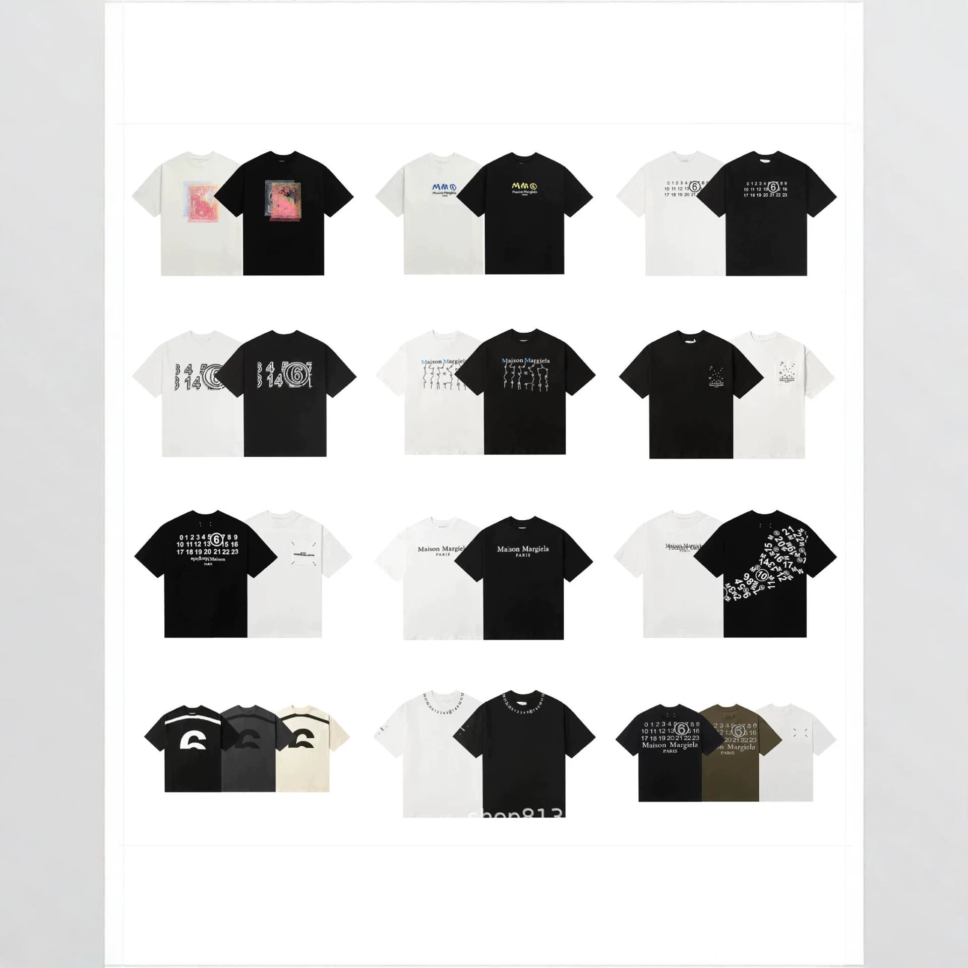 Heavyweight Pure Cotton Export Maison Margiela MM6 Double Yarn Short Sleeve Men's T-Shirt High Quality In Stock