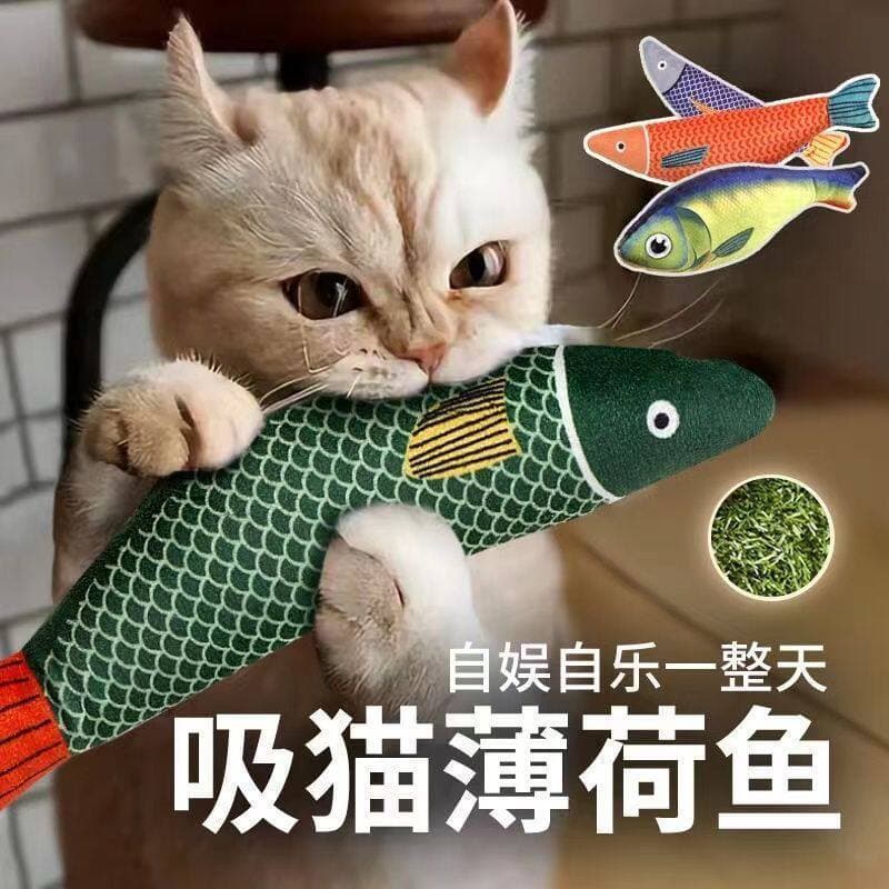 Cat Toy for Self-Entertainment, Sound-Making Plush Toy, Cat Teaser Toy, Teeth Cleaning and Grinding Toy, Durable and Scratch-Resistant Cat Toy