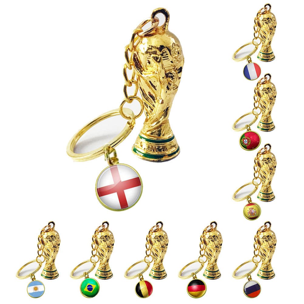 TikTok Hot Selling Soccer Souvenir Keychain Trophy World Cup Pendant 2026 Mini Hercules Cup Charm