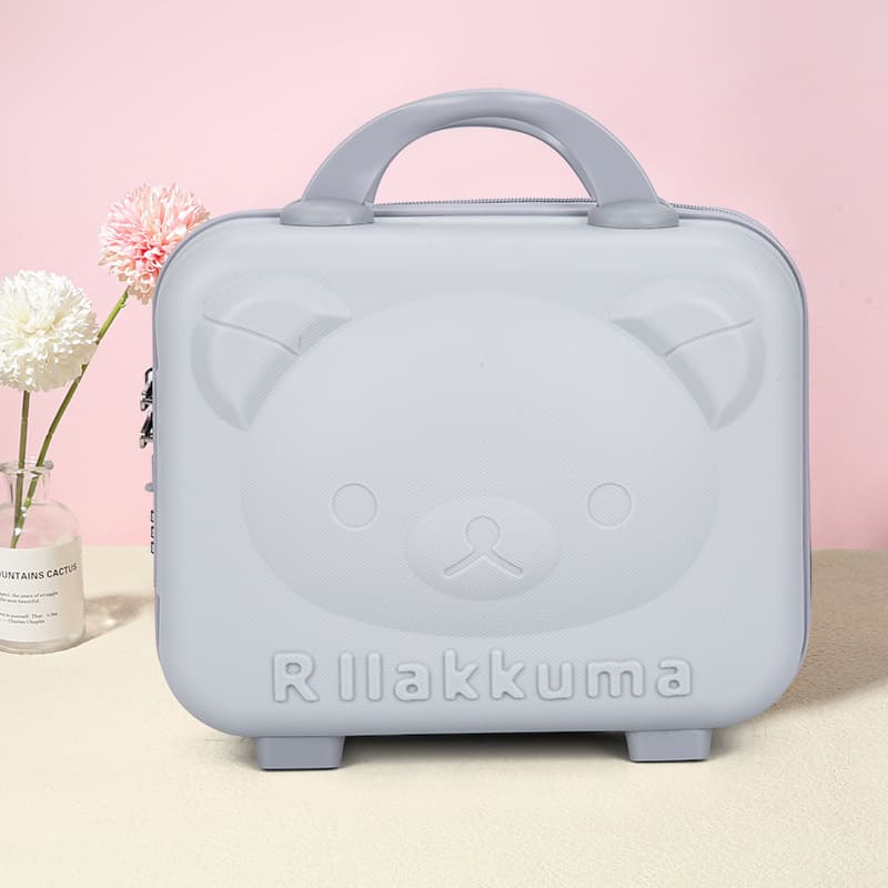 Portable Bear-Shaped Cosmetic Case Gift Box 14-Inch Handheld Storage Box Travel Suitcase