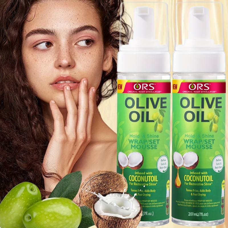 Cross-border Styling Mousse Olive Oil ORS Shaping Spray Hair Volumizing Dry Gel Foam Mousse