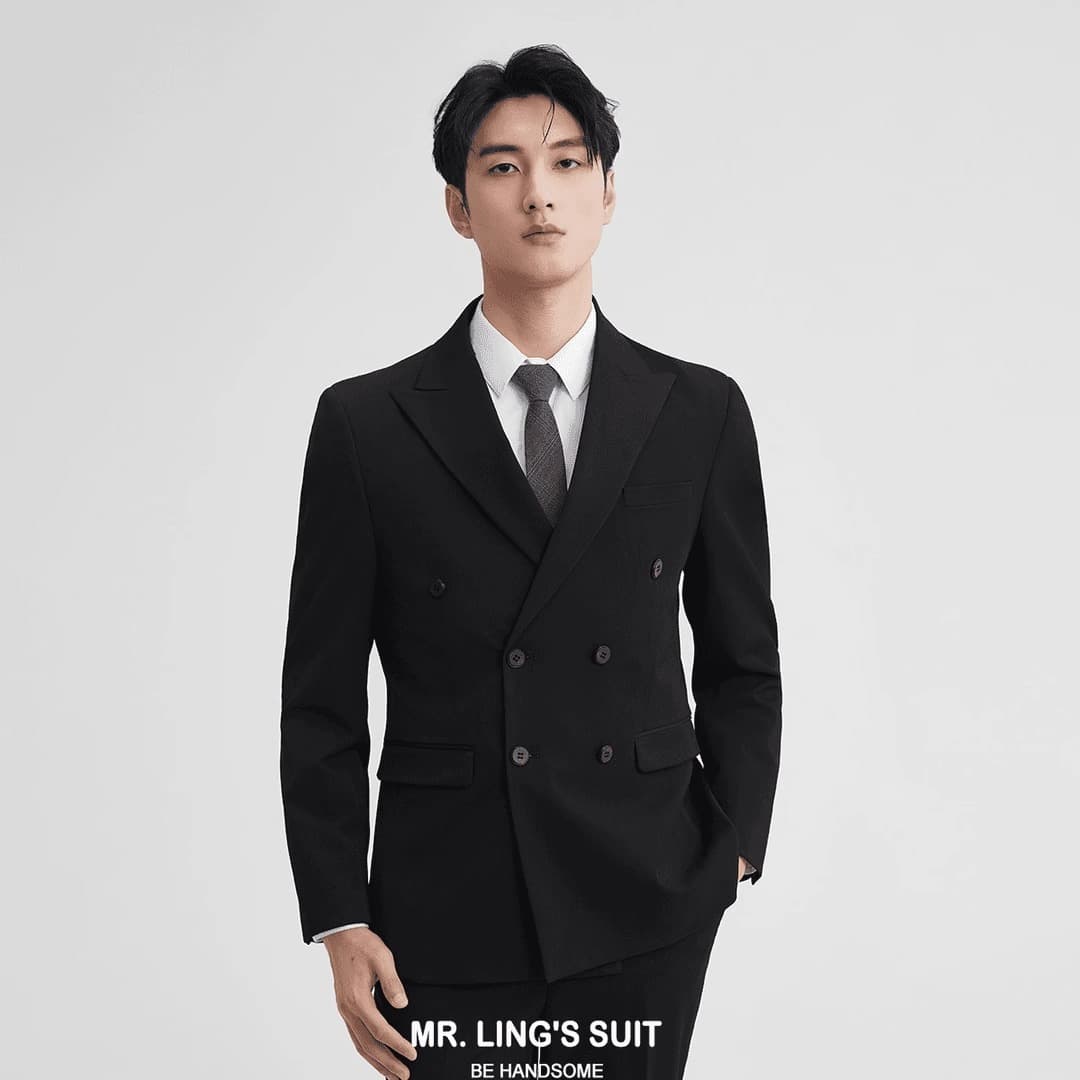Groom Wedding Suit Set for Men High-End Plus Size Business Casual Formal Wedding Suit Three-Piece Set
