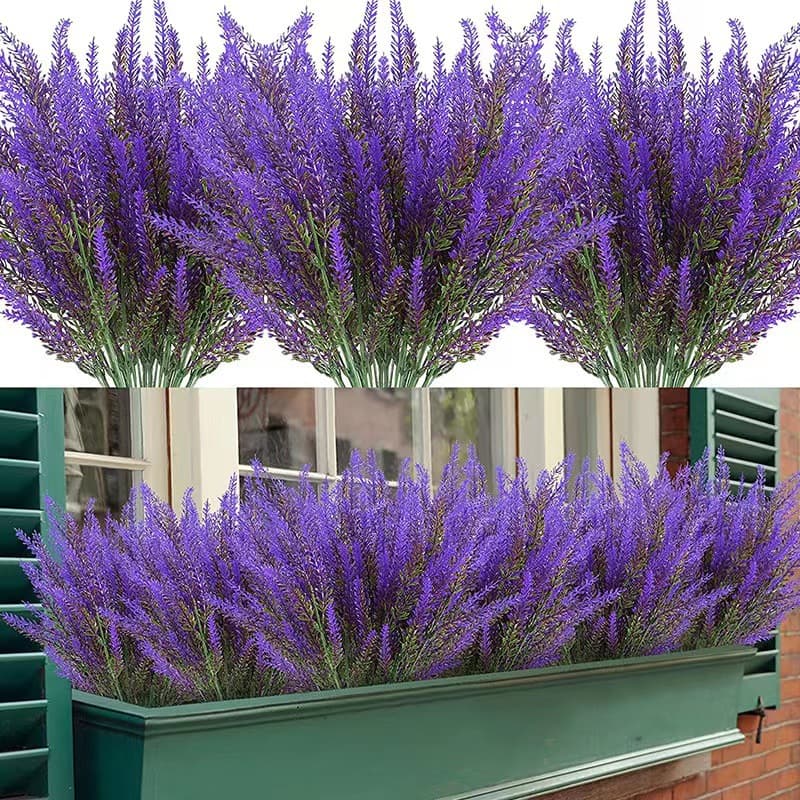 5 fork lavender 5 fork wheat ear lavender simulated lavender artificial flower plastic flower plant potted lavender