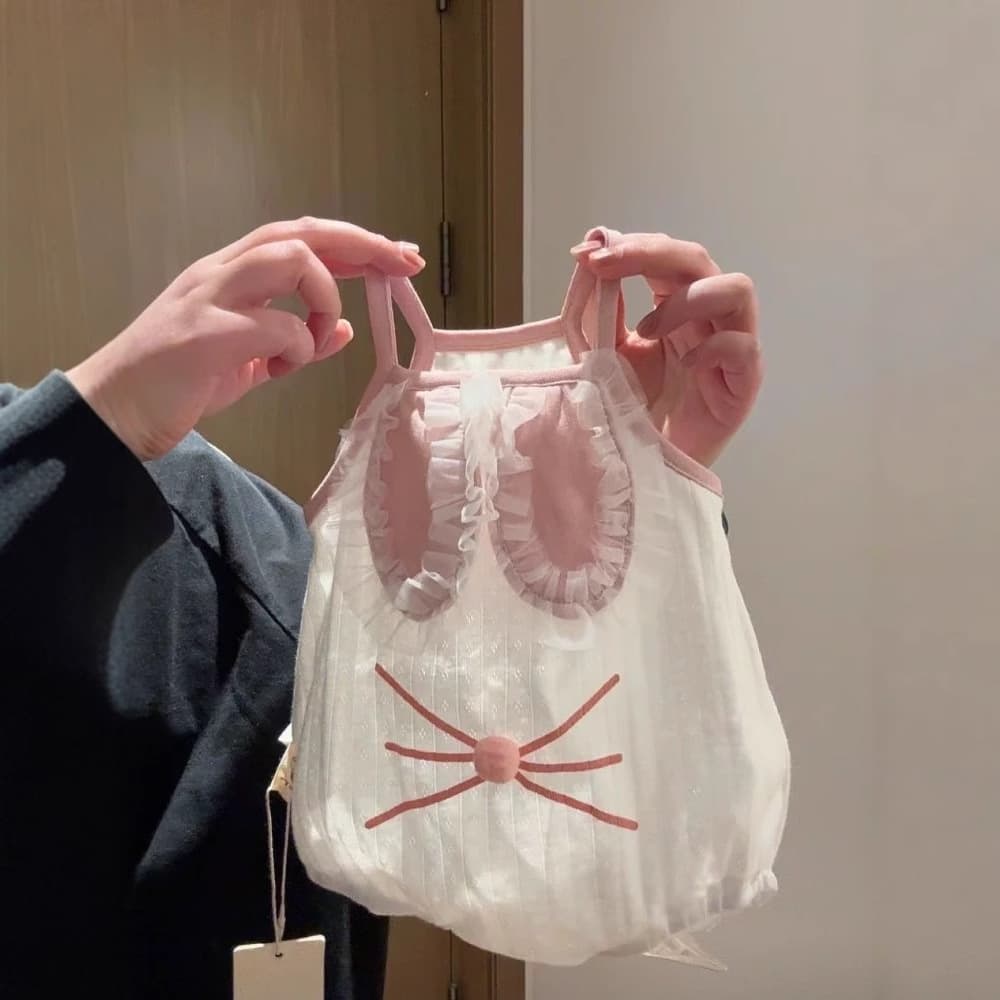 Pure cotton summer baby sling and baby girl's fashionable and sweet thin knitted bag ass home clothes and outing clothes