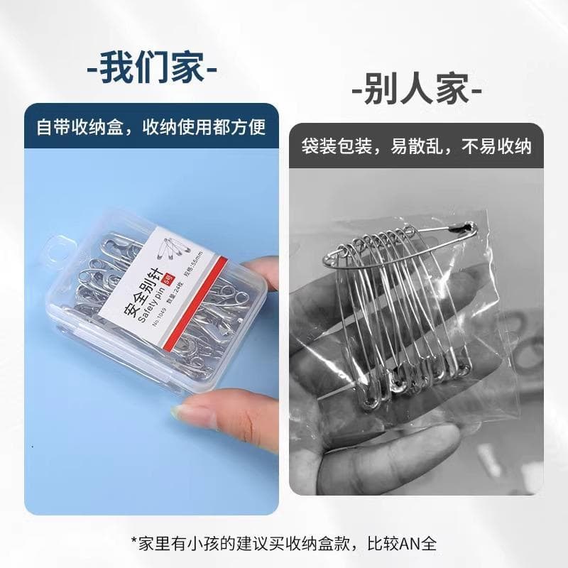 ✅ Vintage pins for securing clothing in small and large sizes, paper clip-style bed sheet fasteners.