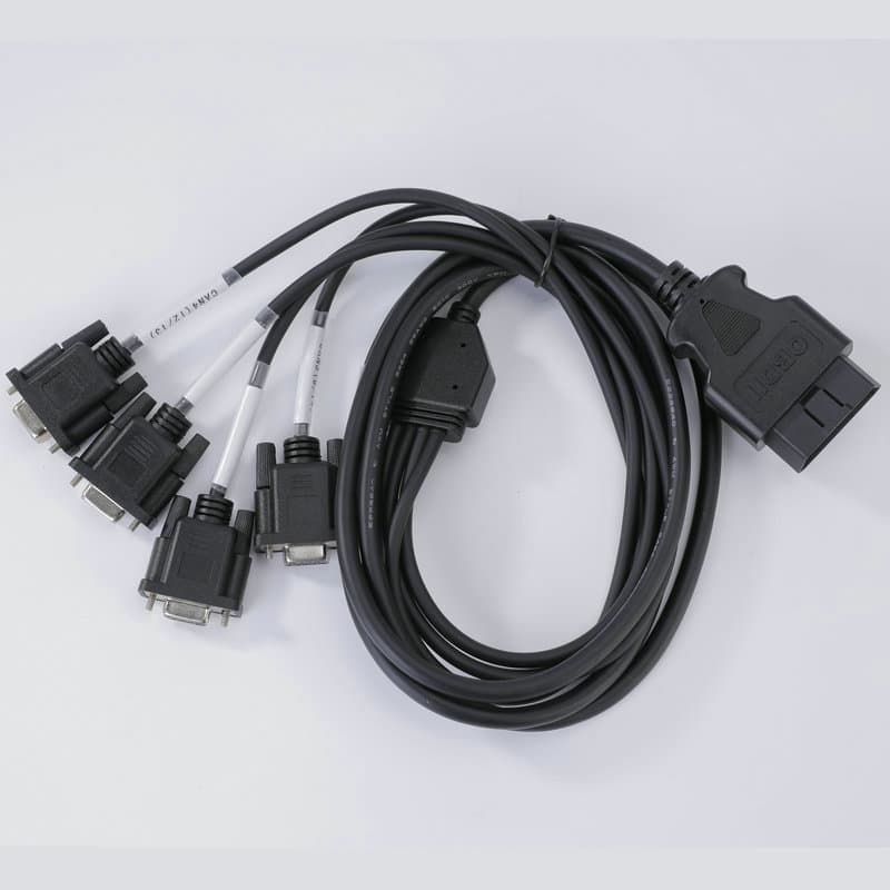 Obd Male to 4 Db 9P Female Adapter Cable Car Detector Obd Extension Cable One to Four Connection Cable