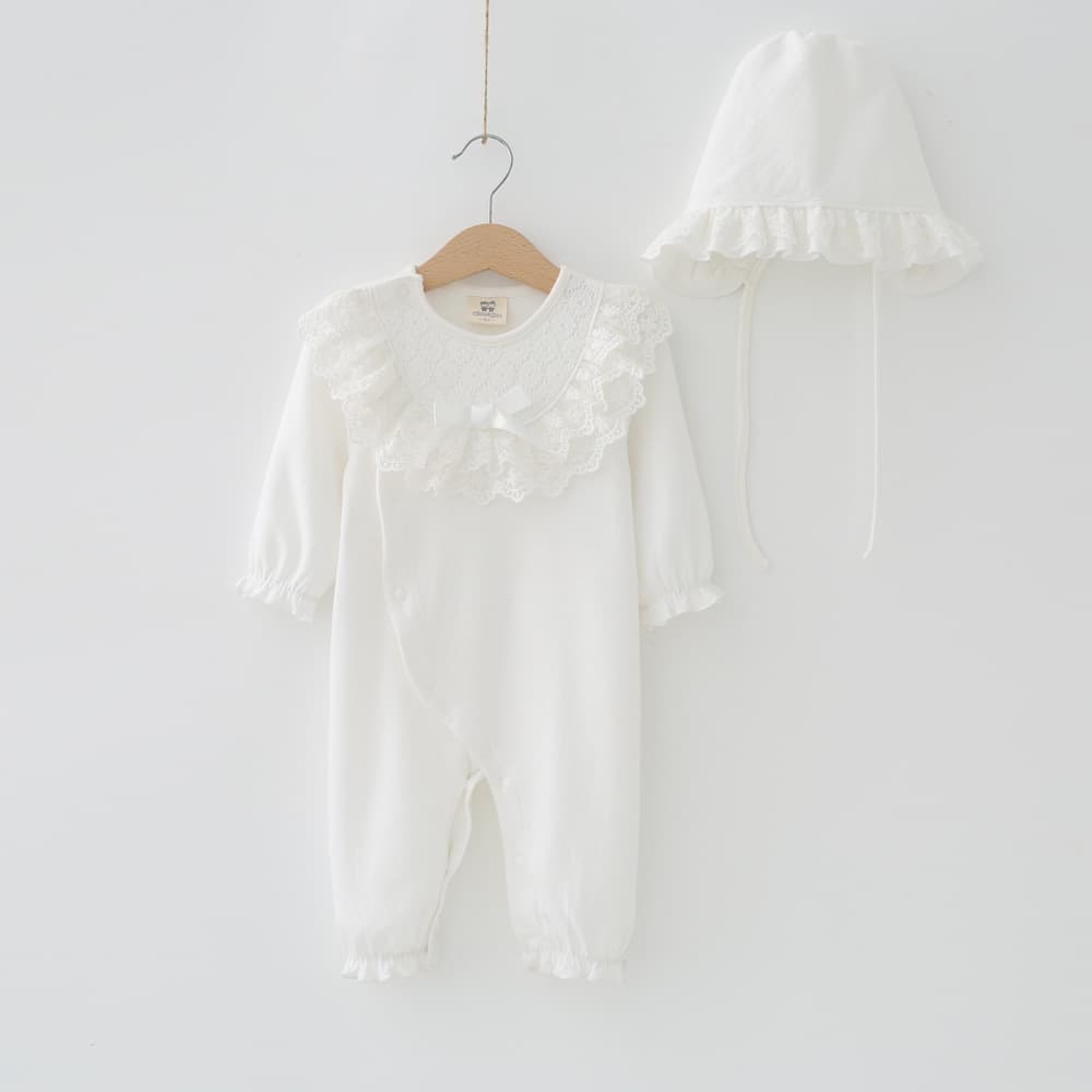 Spring and Autumn Children's Clothing Baby Clothing Pure Cotton Jumpsuit Baby Clothes Princess Long Legs Romper Jumpsuit Comes with Hat
