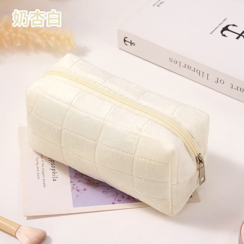 Velvet Stress-Relief Pillow Cosmetic Bag, Large-Capacity Travel Toiletry Organizer, Premium Feel Women's Storage Pouch