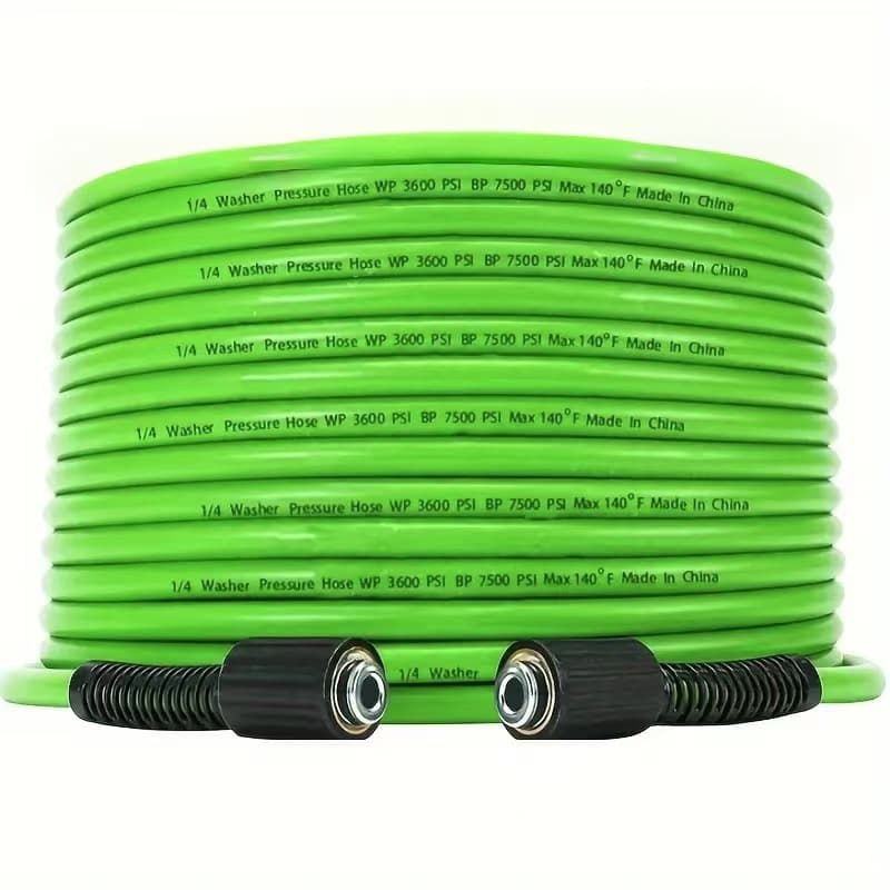 Car Wash Gun High-Pressure Hose M22-14 for Home Cleaner, Explosion-Proof 3600psi Cleaning Hose in Green