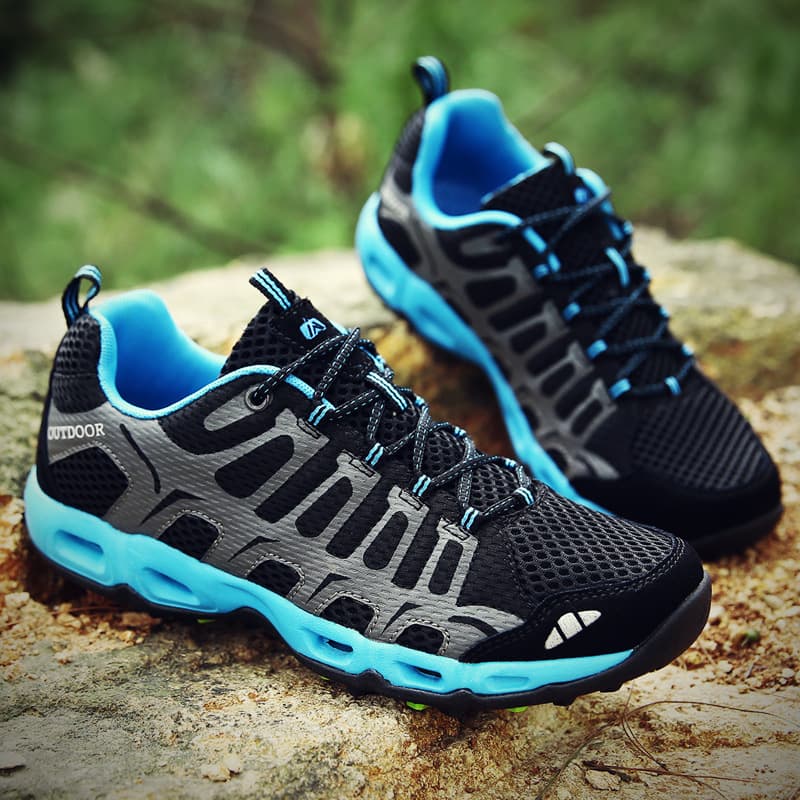 Cross-border Large Size Shoes Men's Women's Outdoor Field Sports Shoes Hiking Shoes Wading Shoes Climbing Mountains Wading Mesh Couple Shoes
