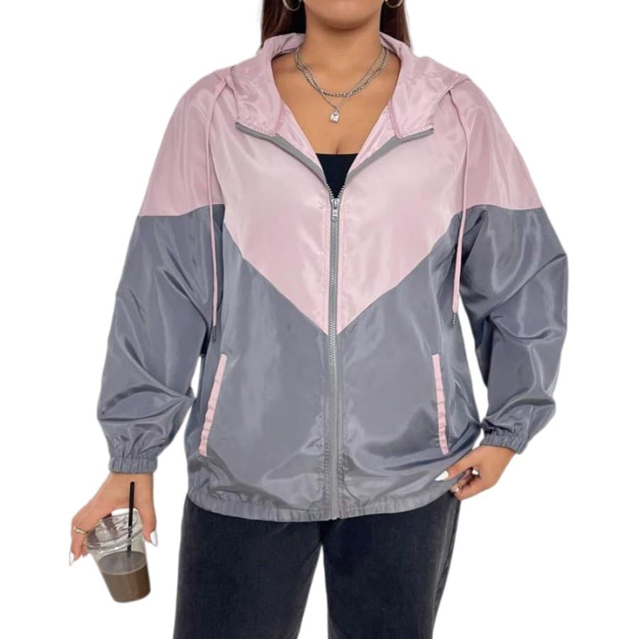 Autumn New Short Jacket Long Sleeve Hooded Women's Top Contrast Color Multi-Color Fashion Casual Sportswear