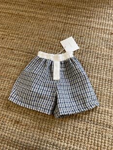 Summer Girls 2026 New Style Korean School Style Plaid Patchwork Shorts, Casual Wide Leg Pants, Loose Five-Point Pants