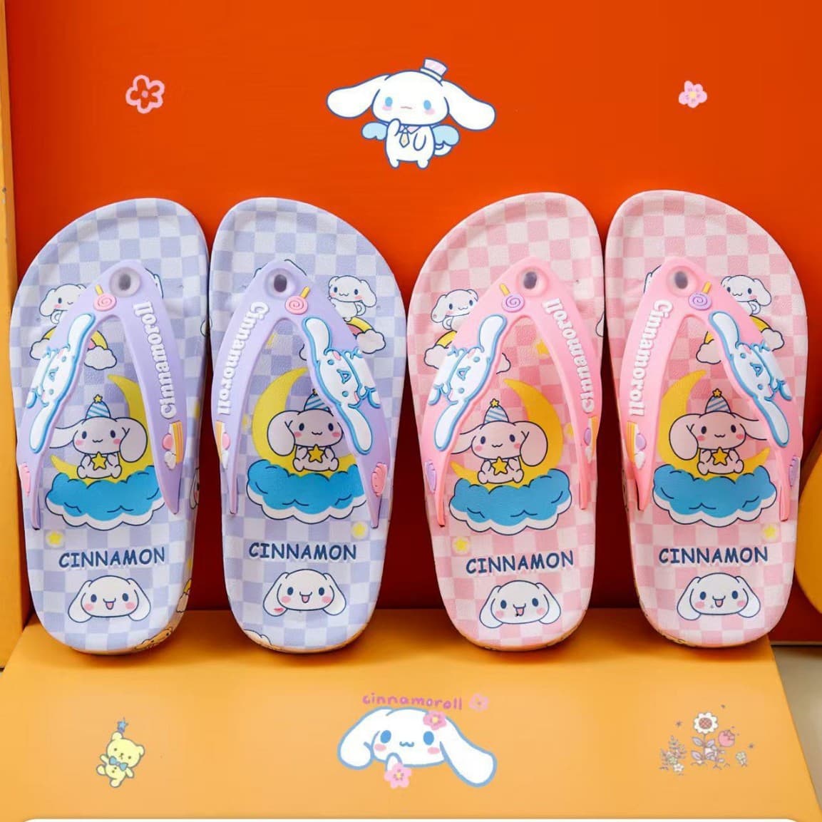 2025 Children's Slippers Girls Summer New Slippers Cloud-Like Comfort Cartoon Cute Non-Slip Dual-Color Sole Rubber Plastic Sandals