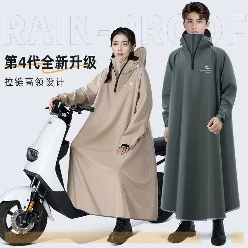 Raincoat for women riding full-body heavy rain men's adult all-in-one thick Oxford cloth student poncho for electric vehicles lengthened and enlarged