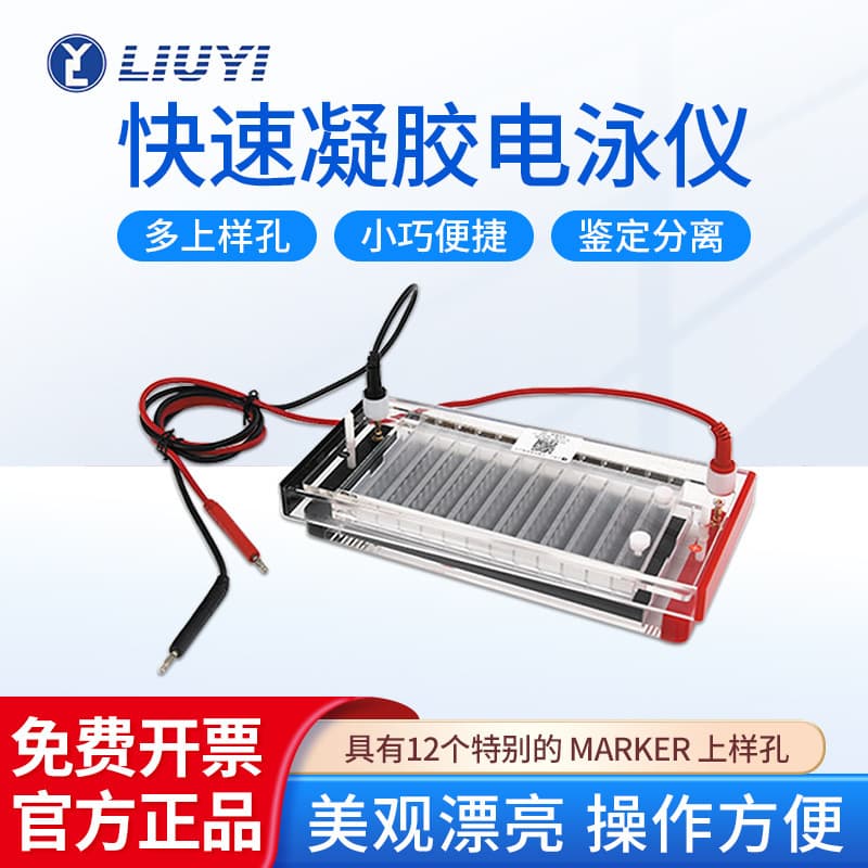 Beijing Liuyi DYCP-44N Rapid Gel Electrophoresis Apparatus, Compatible with 8-Channel Pipette for Sample Loading