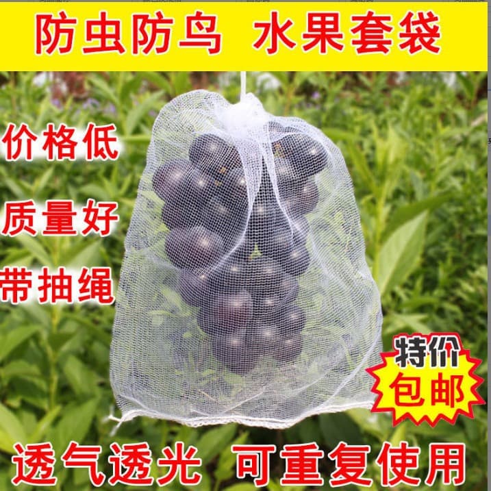Fruit Bagging Net, Bacon and Sausage Drying Net, Anti-Insect and Anti-Bird Mesh Bag, Strawberry Bagging Net, Breathable Grape Bag