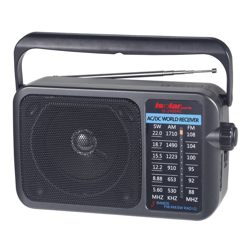 Foreign Trade Cross-Border Portable IS-2400AC Full-Band Radio Portable FM Radio Retro Vintage