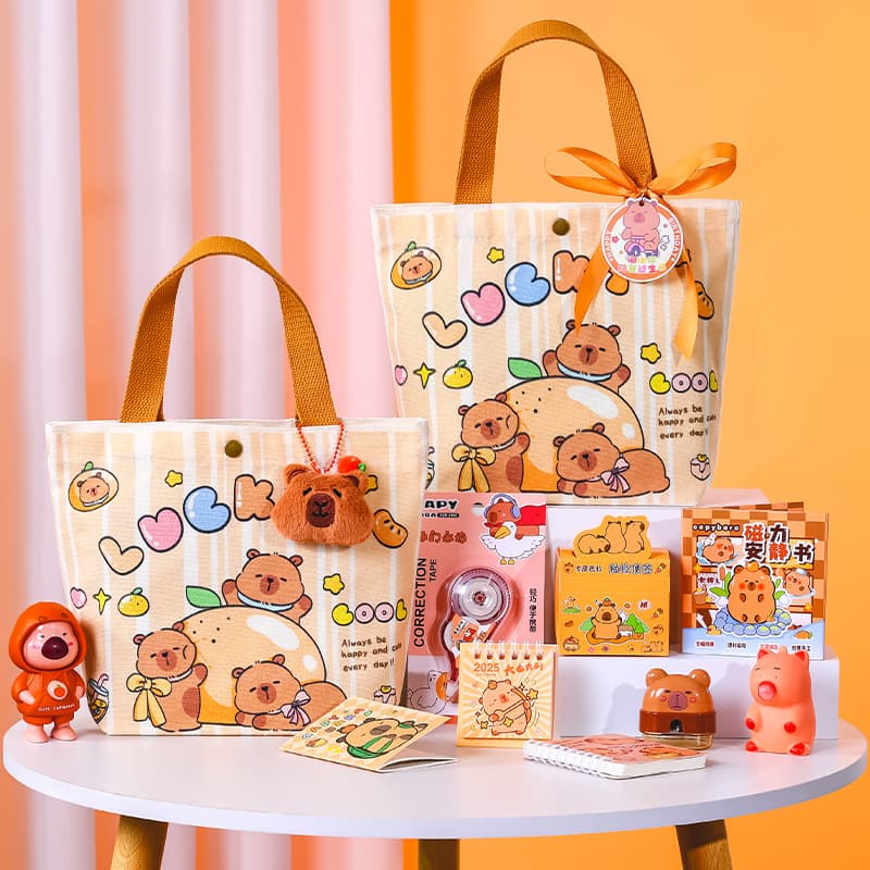 Capybara Stationery Party Favors Practical Set for Whole Class Sharing Kindergarten Back-to-School Gift Children's Birthday Present