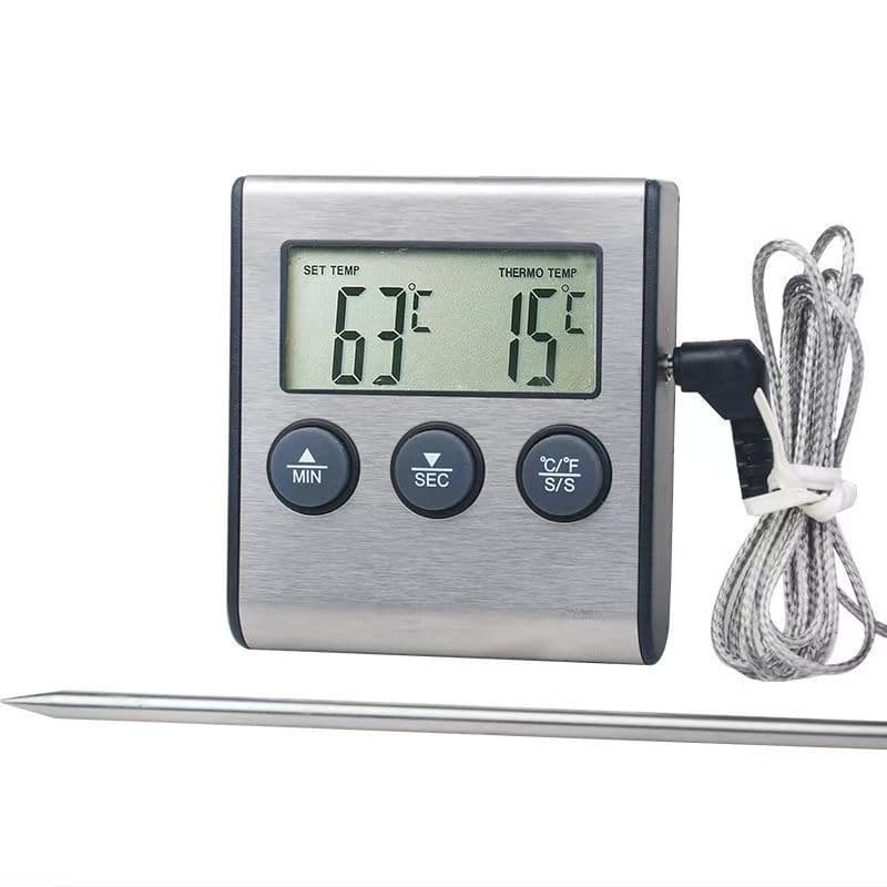TP700 Probe Thermometer BBQ Grill Thermometer Food Thermometer Timer Alarm Function Industrial