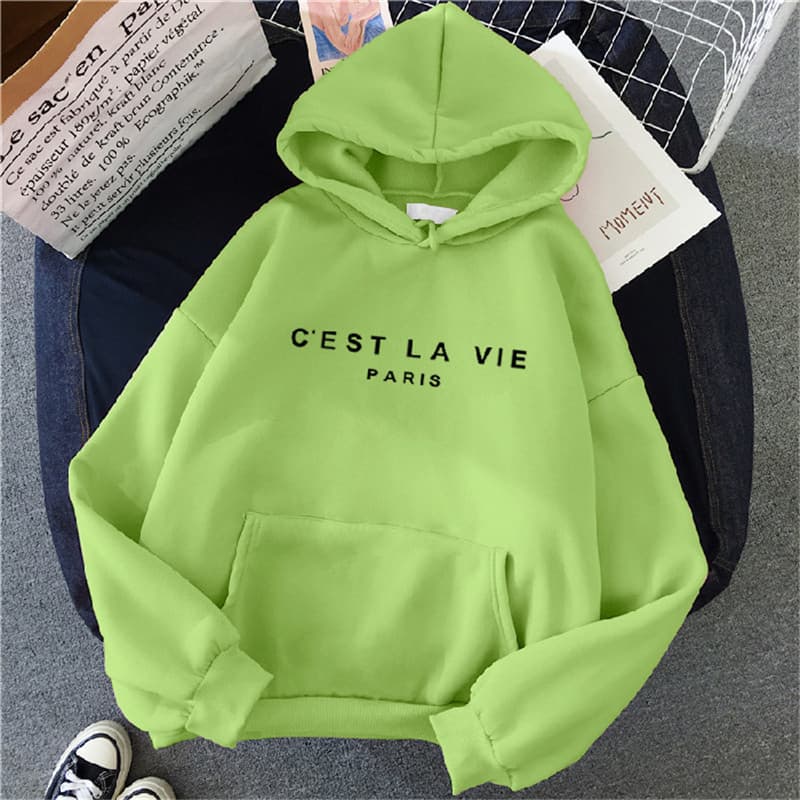 Mingxin Fashion Korean Style Plus Size New Hoodie 2022 Autumn Winter Loose Fit Hooded Sweatshirt Trendy Women's Clothing