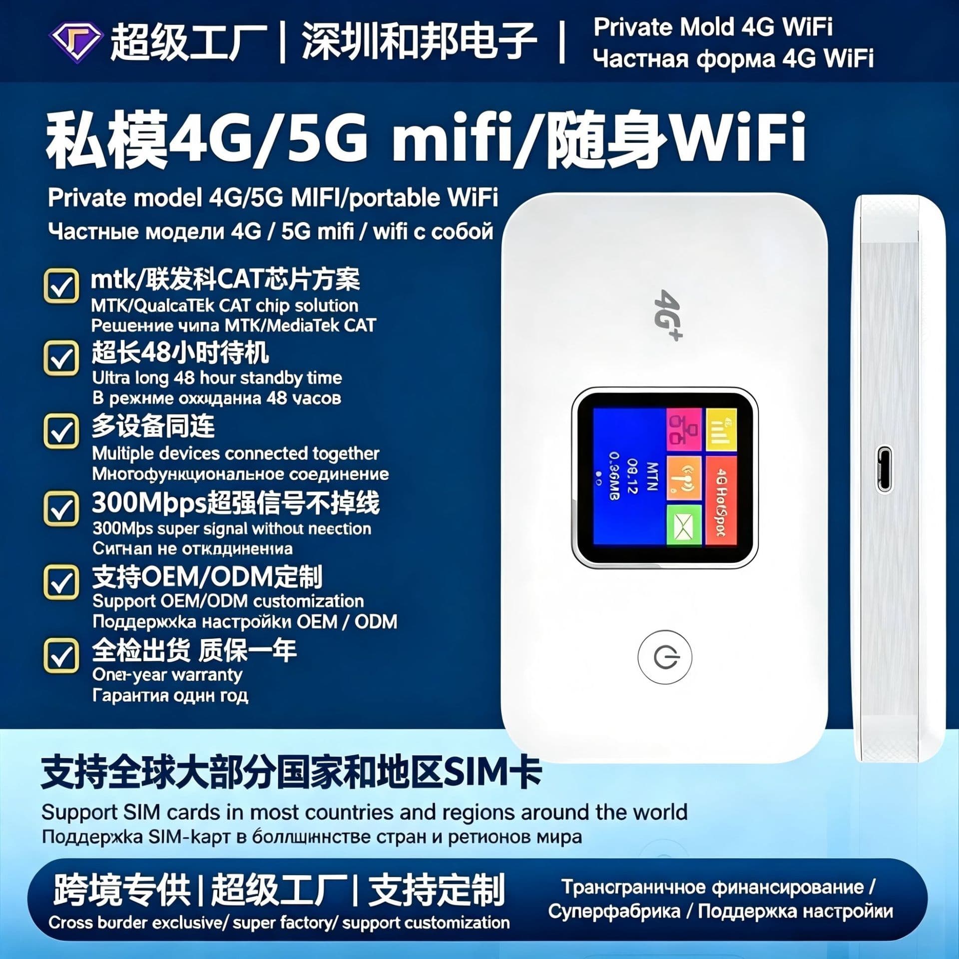 Portable WiFi Light Customization Mobile WiFi Corporate Gift Customization Portable Network WiFi Three-Netcom Portable WF