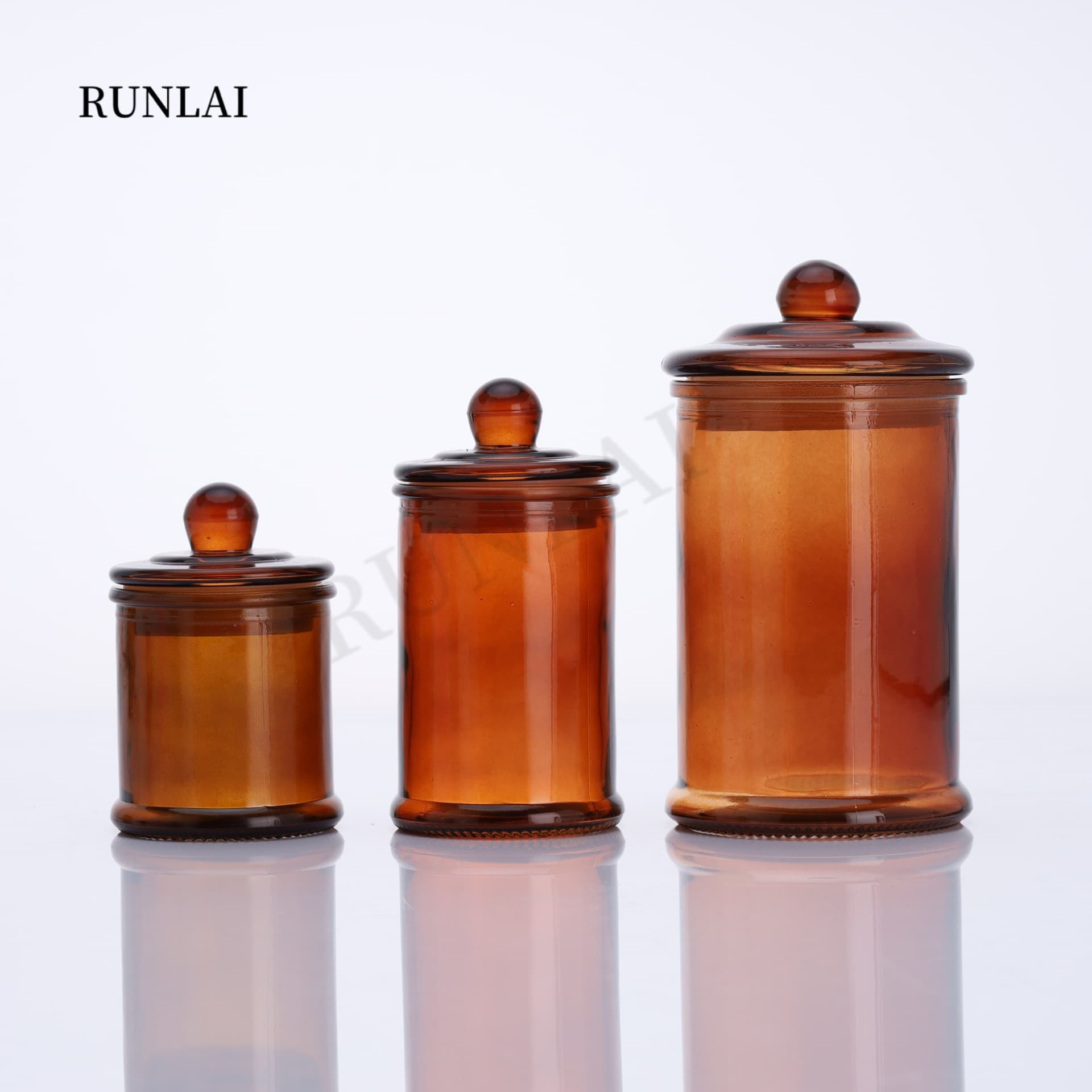 Factory Direct Stock High Appearance Capacity Scented Candle Glass Bottle Glass Cup Empty I-shaped Candle Jar