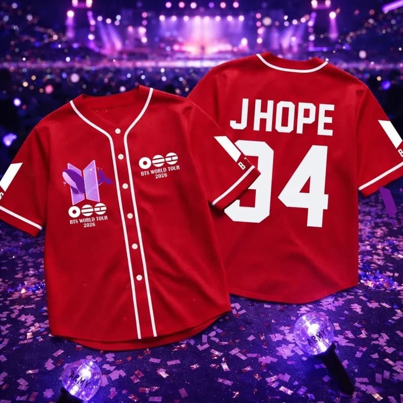 New Trendy Korean BTS Inspired Baseball Jersey Short Sleeve T-Shirt for Cross-Border E-commerce