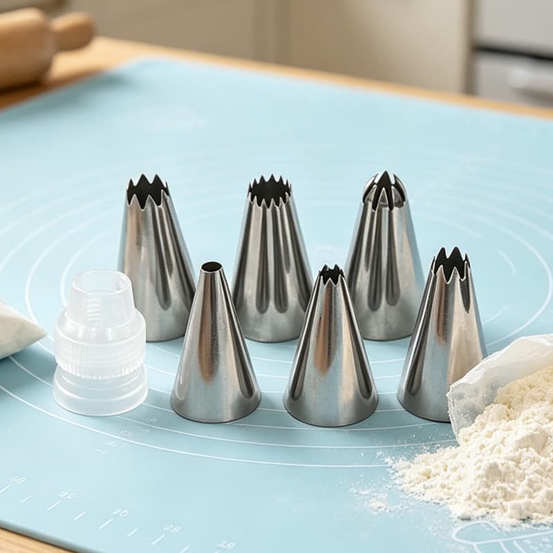 Stainless Steel Piping Nozzles Cream Nozzle Cake Decorating Melt-in-Mouth Cookies Rose Grass Flower Nozzle Piping Tool