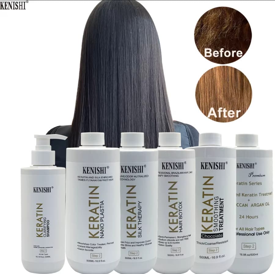 Botox Hair Care Keratin Treatment, Formaldehyde-Free, Professional Salon Smooth Straightening Repair for African Hair