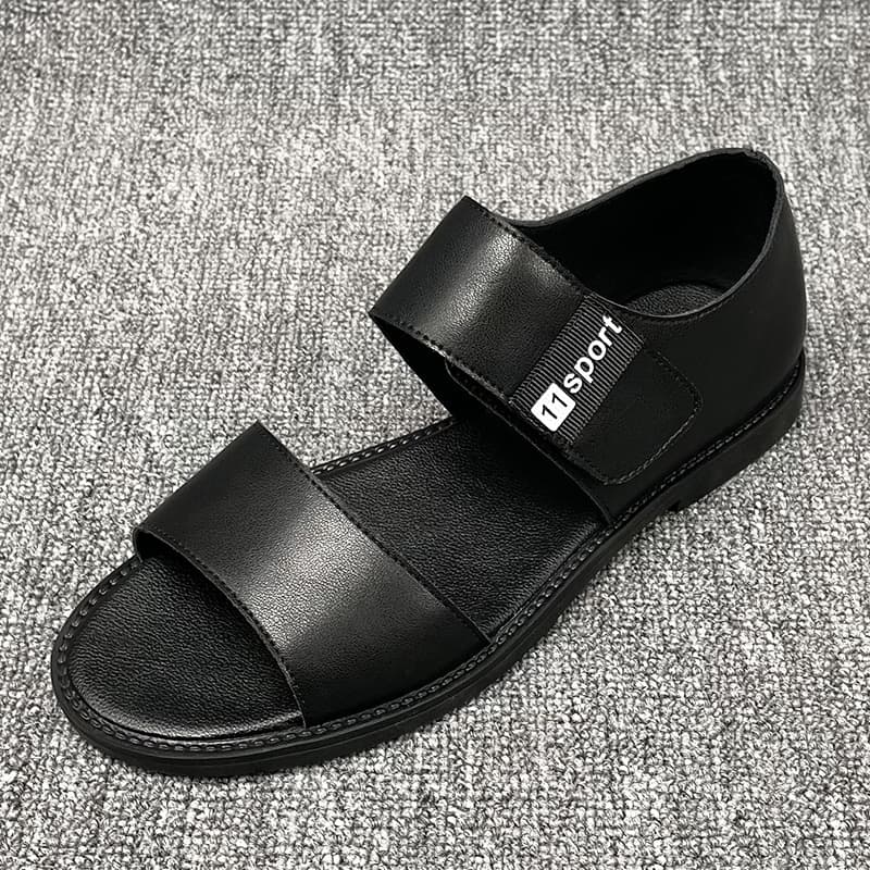 Cross-border Large Size 48 Leather Sandals Men Cowhide New Casual Shoes Summer Outdoor Roman Sandals Non-slip Beach Shoes
