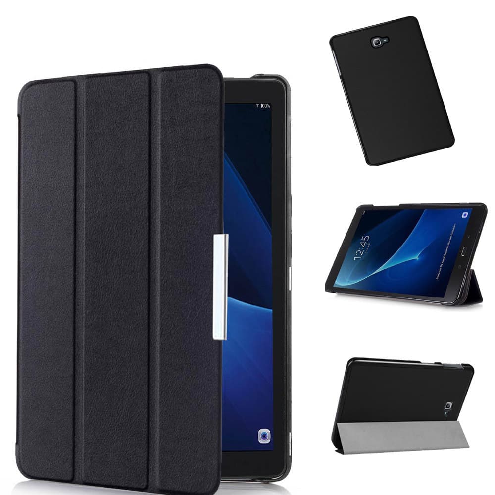 Ultra-Thin Tri-Fold Leather Case for Samsung Tab a A6 10.1 T580 T585C Protective Cover with Stand Business Style PU Material