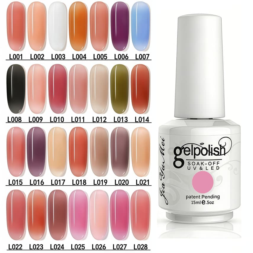 Wholesale Transparent Nude Gel Polish, Popular Nail Art Trendy White-Enhancing Ice Gel Set