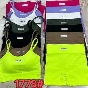 New Summer Nylon Casual Camisole Set with Padded Bra Women's Vest Top Wholesale Source