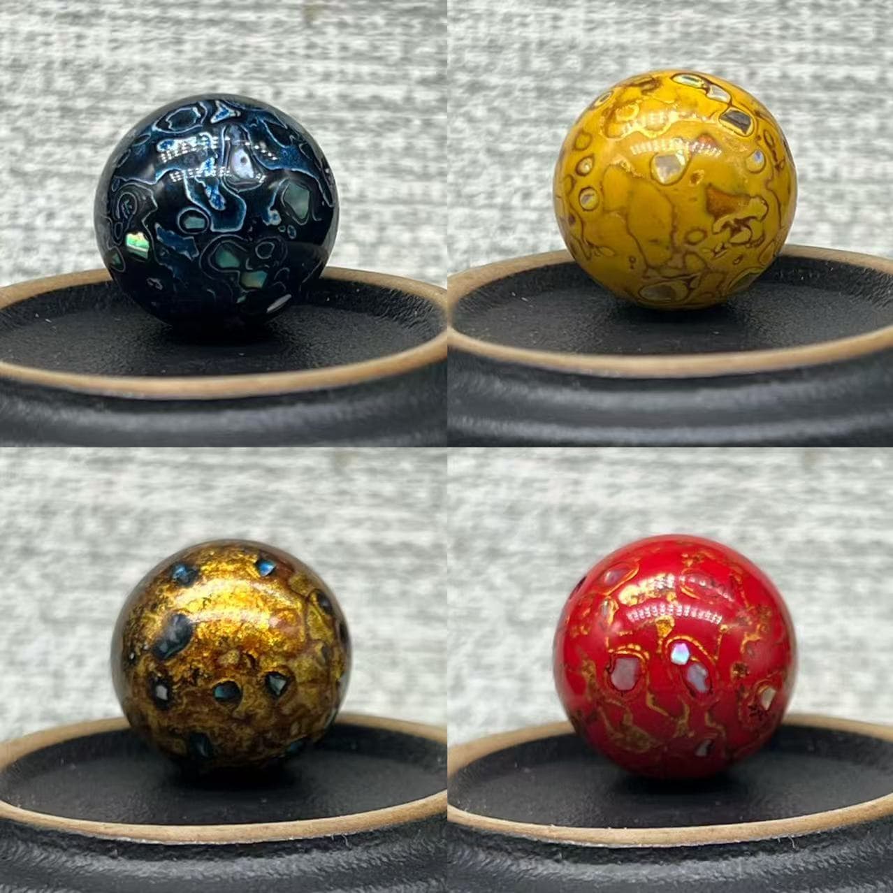 18mm Lacquer Bracelet Multi-Gem Beads Live Stream Supply, Lacquer Bead Wholesale, Ethnic Style Single Bead Components