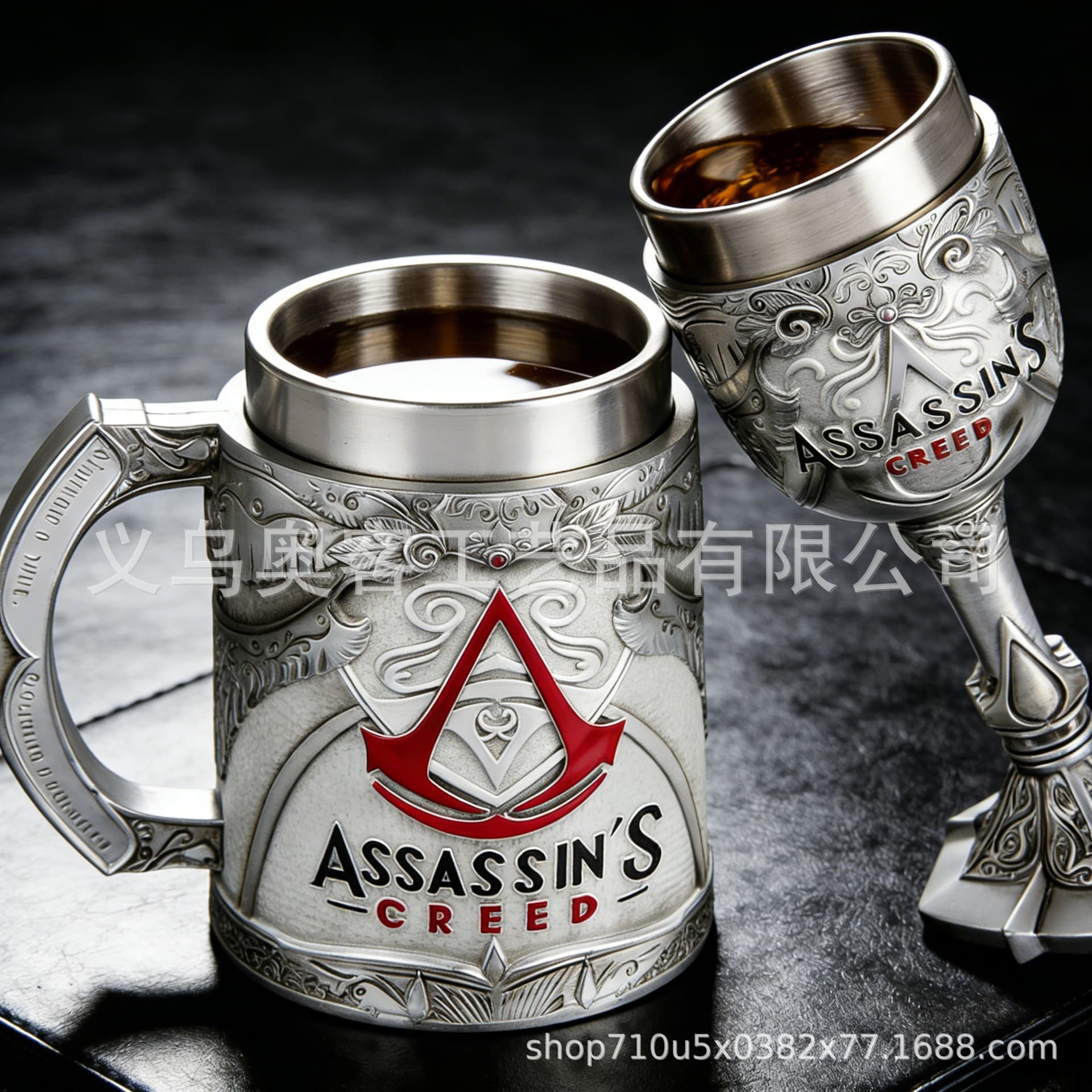 New Assassin's Creed Beer Mug Goblet Creative Stainless Steel Wine Cup Export Bar Decoration Gift