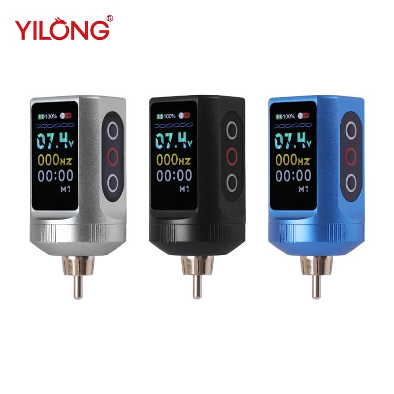 Yilong Tattoo Machine Wireless Power Portable Mini Color Screen Power Charge Digital Display Mobile Power Tattoo Machine