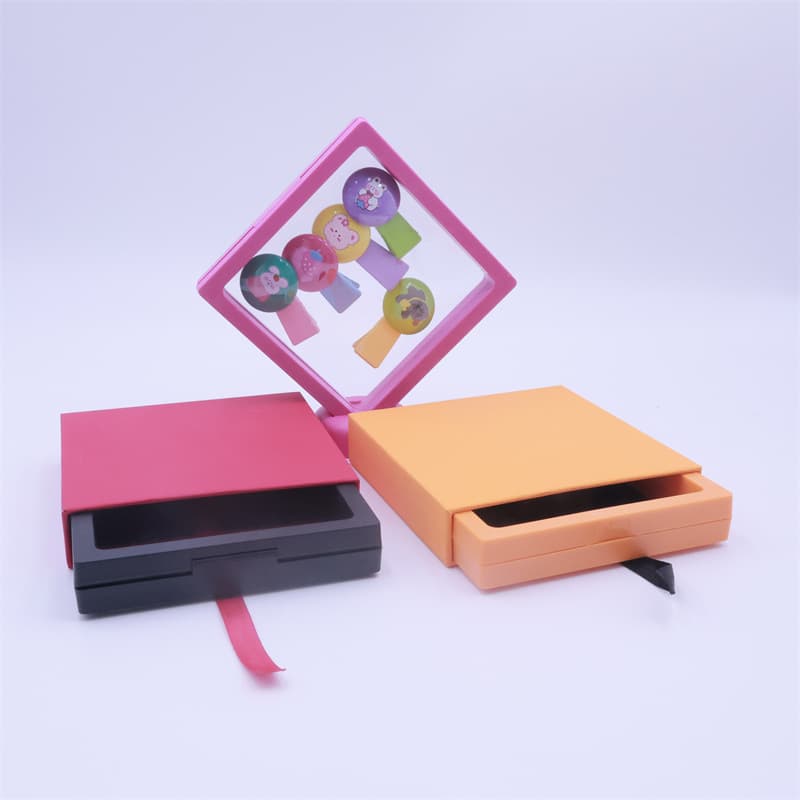 Jewelry PE Film Floating Box Drawer Box Fridge Magnet Badge Small Commodity Dustproof Storage Gift Box In Stock