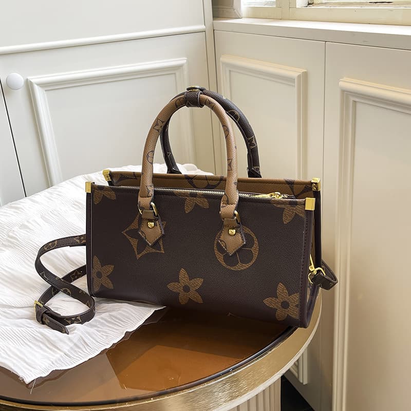 Tote bag 2025 new fashion retro print simple large capacity handbag women's bag trendy women's commuter bag
