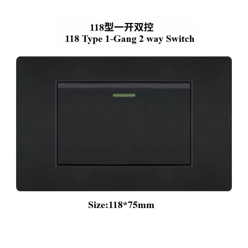 Cross-border 118-type PC Black Italian Dual USB Italian Standard Socket Power Switch Flush Mount Socket