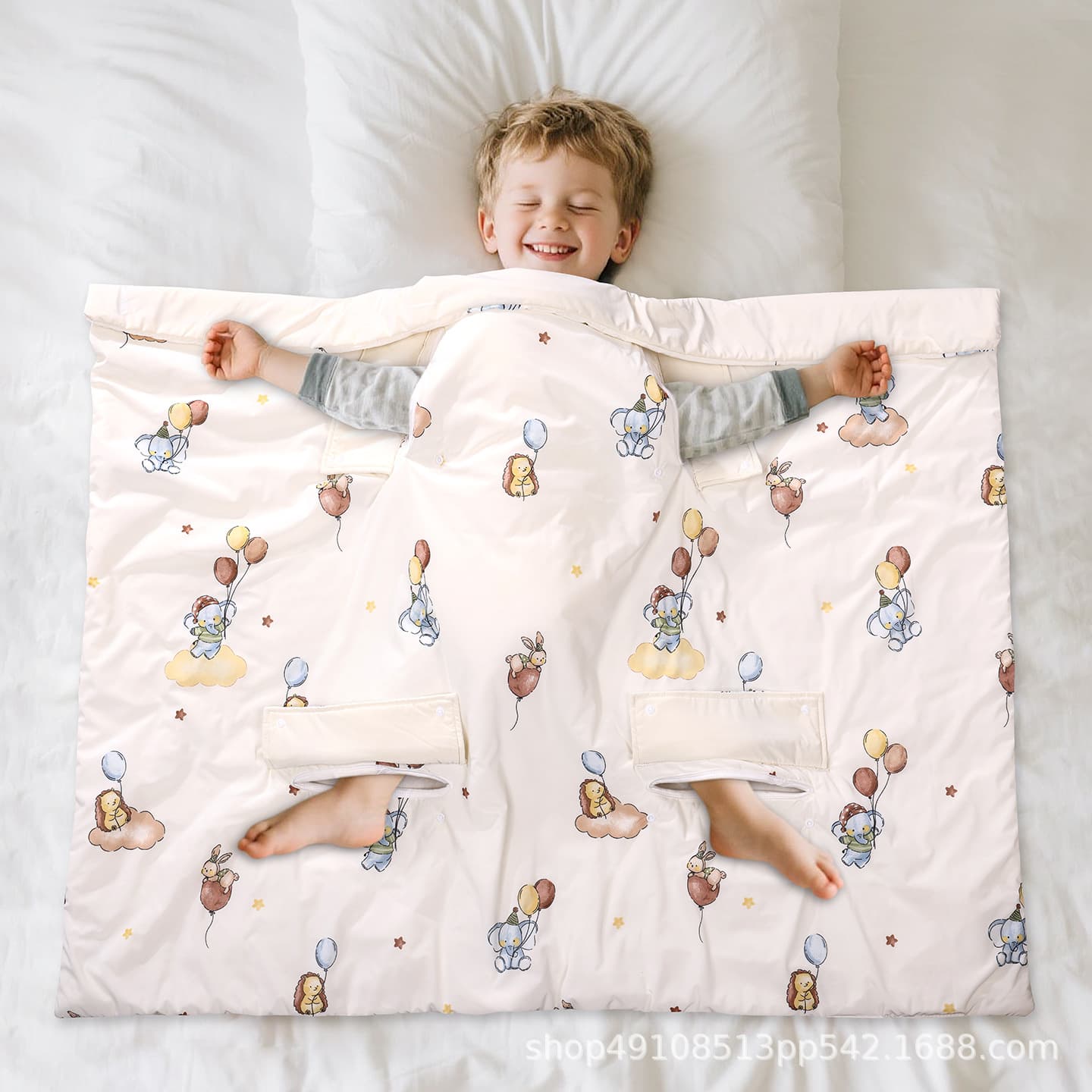 Baby Anti-Kick Blanket Hugging Quilt Spring Summer Infant Nap Double-Sided Cooling Air Conditioning Blanket Belly Protection Anti-Kick Wholesale