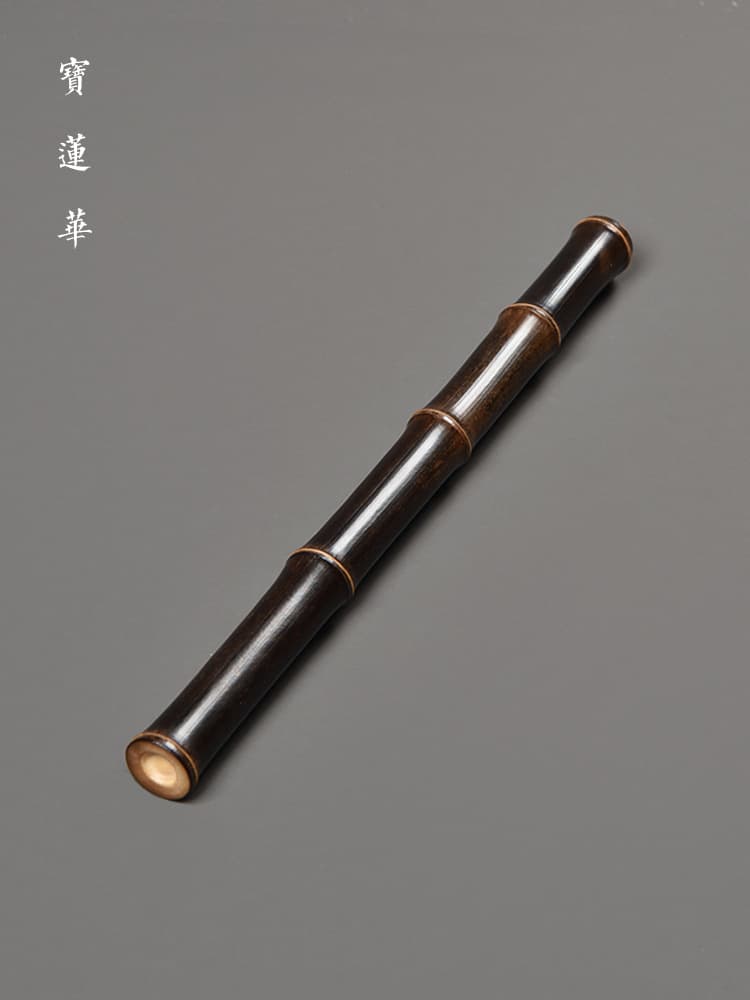 Complete Purple Bamboo Joint Incense Holder, Multi-Section Pull-Out Bamboo Incense Tube, Aged Bamboo Tea Accessory Incense Storage Tool