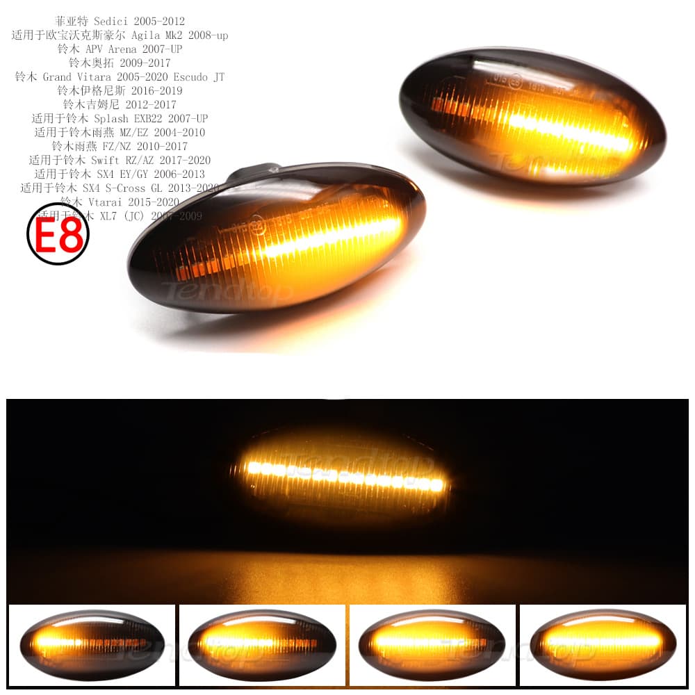 For Suzuki Swift SX4 Splash Jimny Amber Sequential Fender Side Turn Signal Light