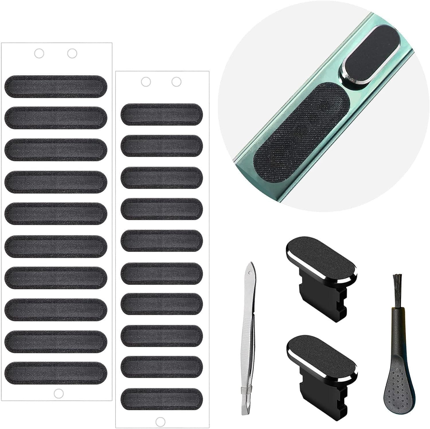 Phone Dust Plug Compatible with iPhone 14 Charging Port Dust Plug, Speaker Dust Cover, Phone Cleaning Stick Set