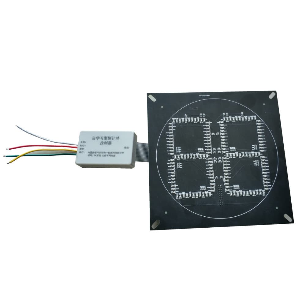 12V countdown sign traffic signal light, countdown controller, solar traffic light countdown light panel and sign