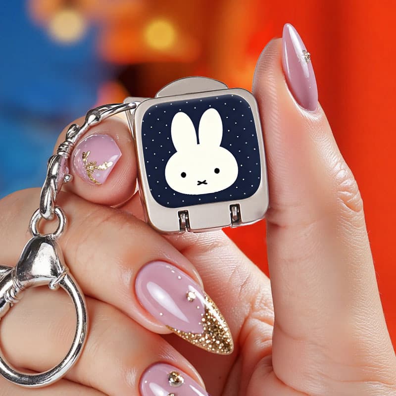 Miffy Mini Folding Nail Clipper Portable Keychain Pendant Women Nail Scissors Square Wholesale
