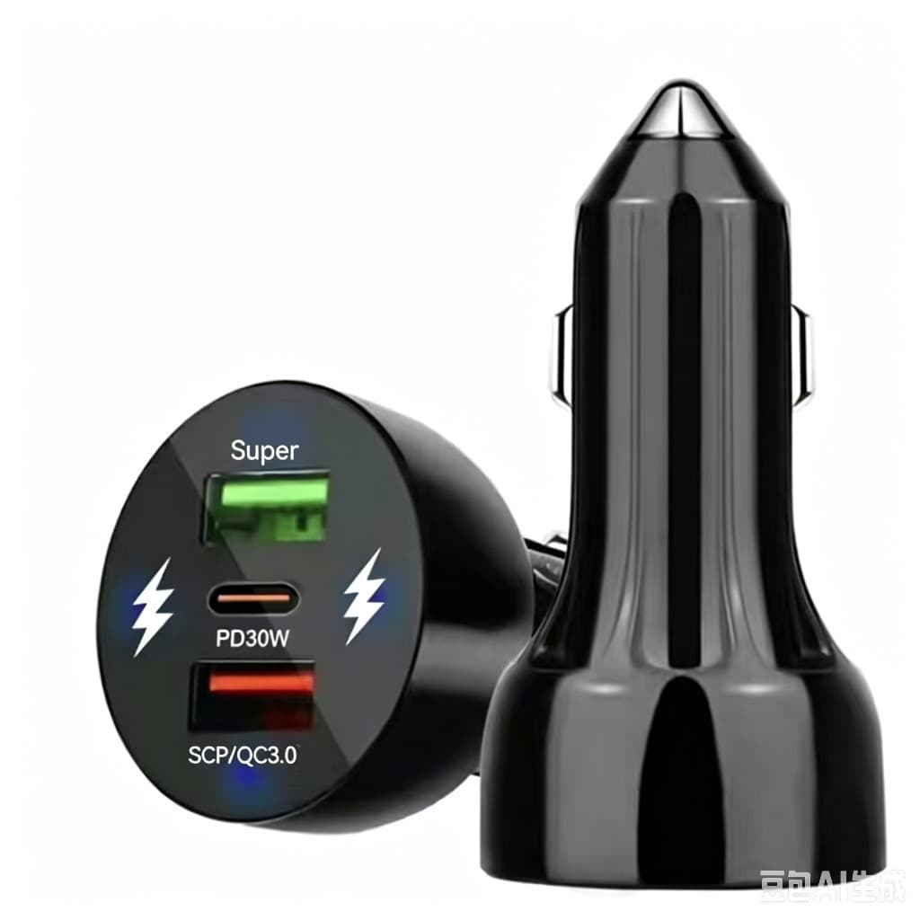 Car Charger 100W Triple Port Super Fast Charging PD30W Car Phone Charger Car Charger Factory