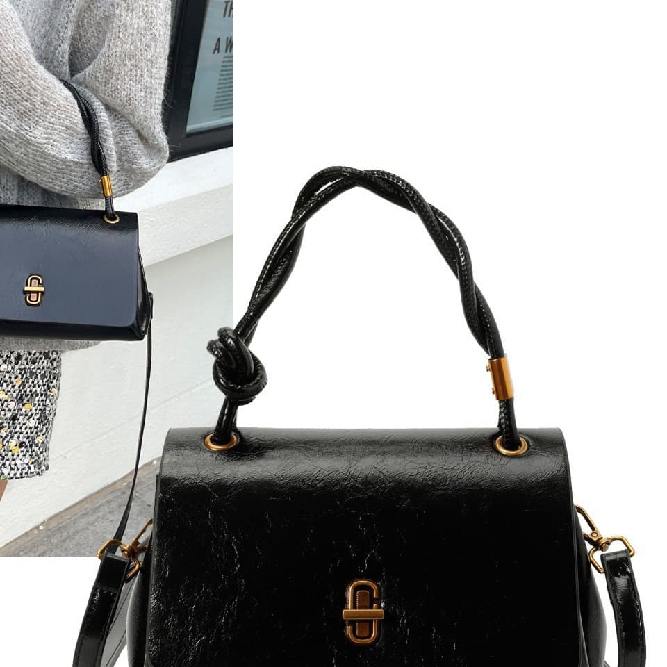 New European and American Flap Bag, Single Shoulder Crossbody Lock Chain Bag, Small Square Bag, Fashionable Versatile Commuter Women's Bag, Cross-border Trend