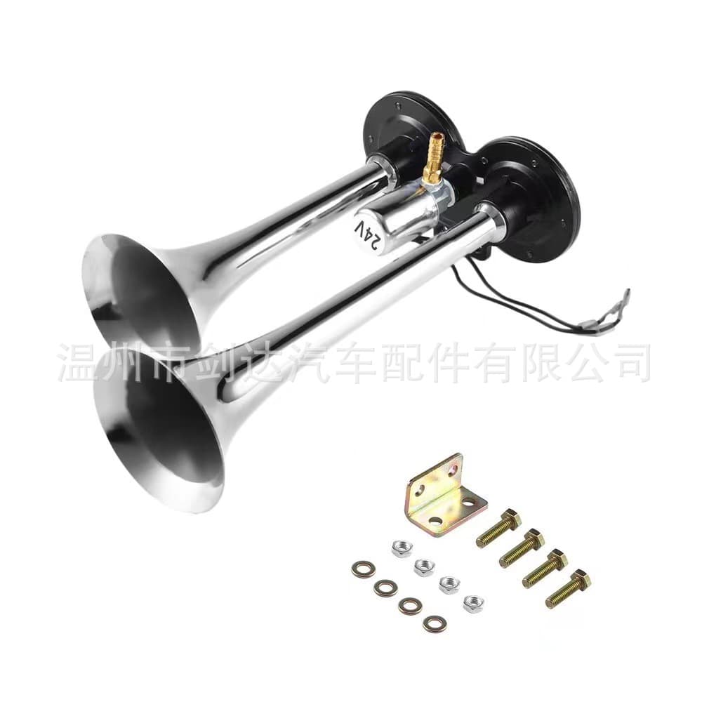 150db 12v Universal Dual Tube Air Horn Electric Control For Car Truck Motorcycle Loudspeaker High Pitch Sound Head