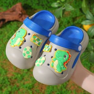 Seasonal Baby Beach Cute Hole-Punch Clogs Boys Cartoon Girls Indoor Dinosaur Non-Slip Soft Sole Children's Slippers